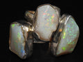 Australian Opal Natural Polished Rough 925 Sterling Silver Ring 15-10MM Long Gift For Her Fashionable Jewelry New Arrival MS