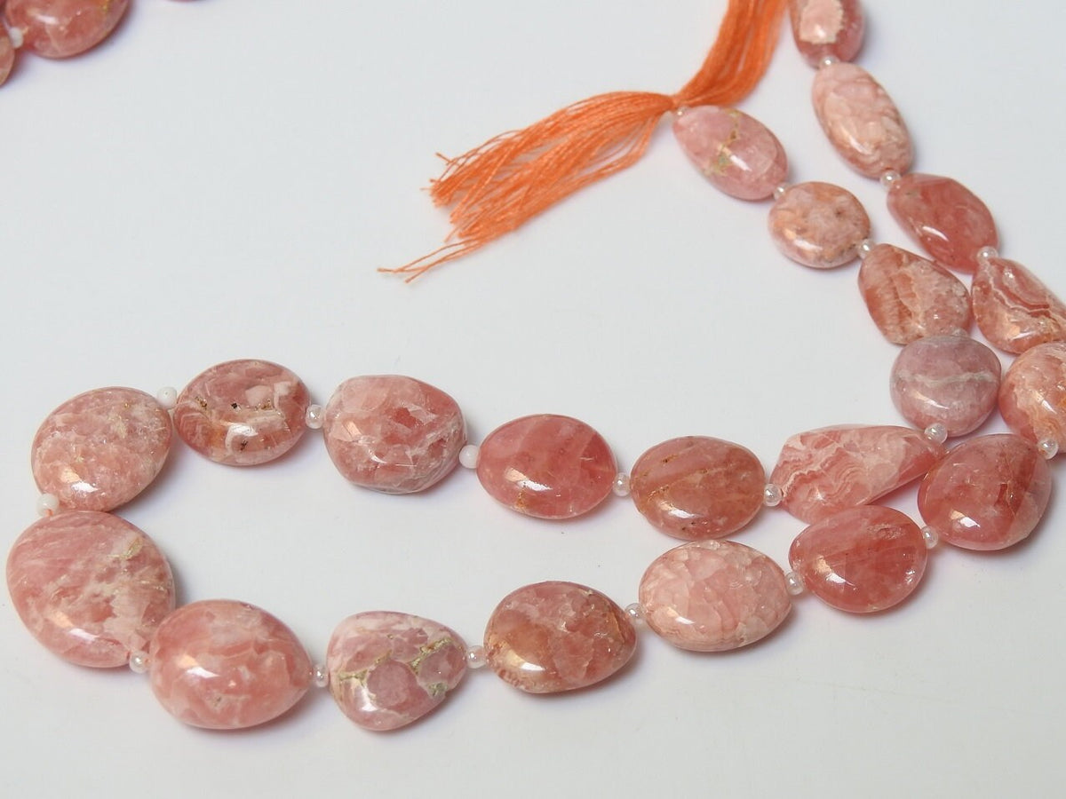 Natural Rhodochrosite Smooth Tumble Nuggets, 12 Inches Strand Wholesale Price New Arrival, Pink Gemstone 15x13 To 8x7mm Approx Loose Jewelry