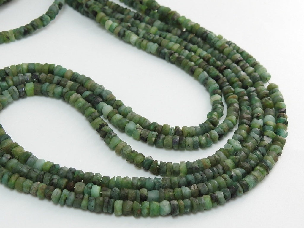 Emerald Smooth Matte Polished Roundel Bead, Handmade Loose Stone, 16 Inches Strand, Wholesaler Supplies, New Arrival Rondelle Gemstone PMEB5
