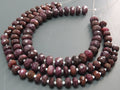 Ruby Faceted Rondelle Beads, Natural Gemstone Roundel 8 Inches Strand, Wholesale Jewelry Making Supplies, New Arrival Loose Stone W-B4