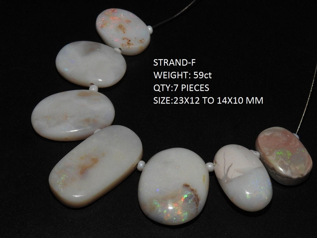 Natural Australian Opal Briolette Beads | Fancy Multi Fire Oval Smooth Polished Loose Gemstone | 100% Genuine DIY Jewelry Making Wholesaler