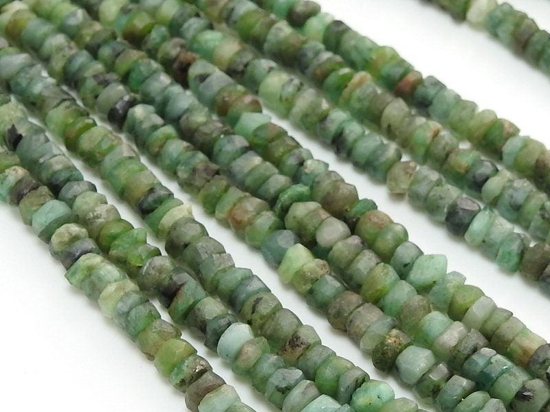 Emerald Smooth Matte Polished Roundel Bead, Handmade Loose Stone, 16 Inches Strand, Wholesaler Supplies, New Arrival Rondelle Gemstone PMEB5