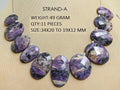 Natural Charoite Faceted Gemstone Beads, Purple Briolette Strand, Side Drilled Loose Stone for Handmade Jewelry Craft Supplies
