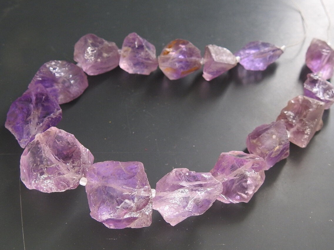 Natural Amethyst Rough Tumble Nugget Strand, 10-15mm Raw Purple Quartz Beads for Jewelry Making, 8 Inches Wholesale Supplies, New Arrival R2