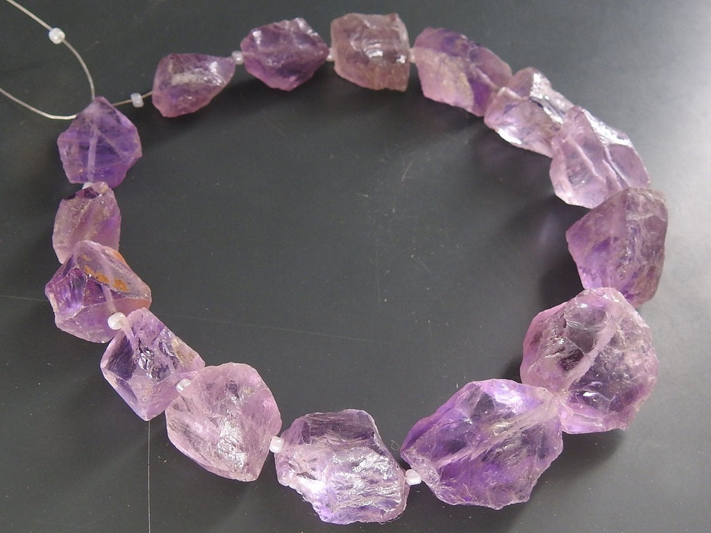 Natural Amethyst Rough Tumble Nugget Strand, 10-15mm Raw Purple Quartz Beads for Jewelry Making, 8 Inches Wholesale Supplies, New Arrival R2