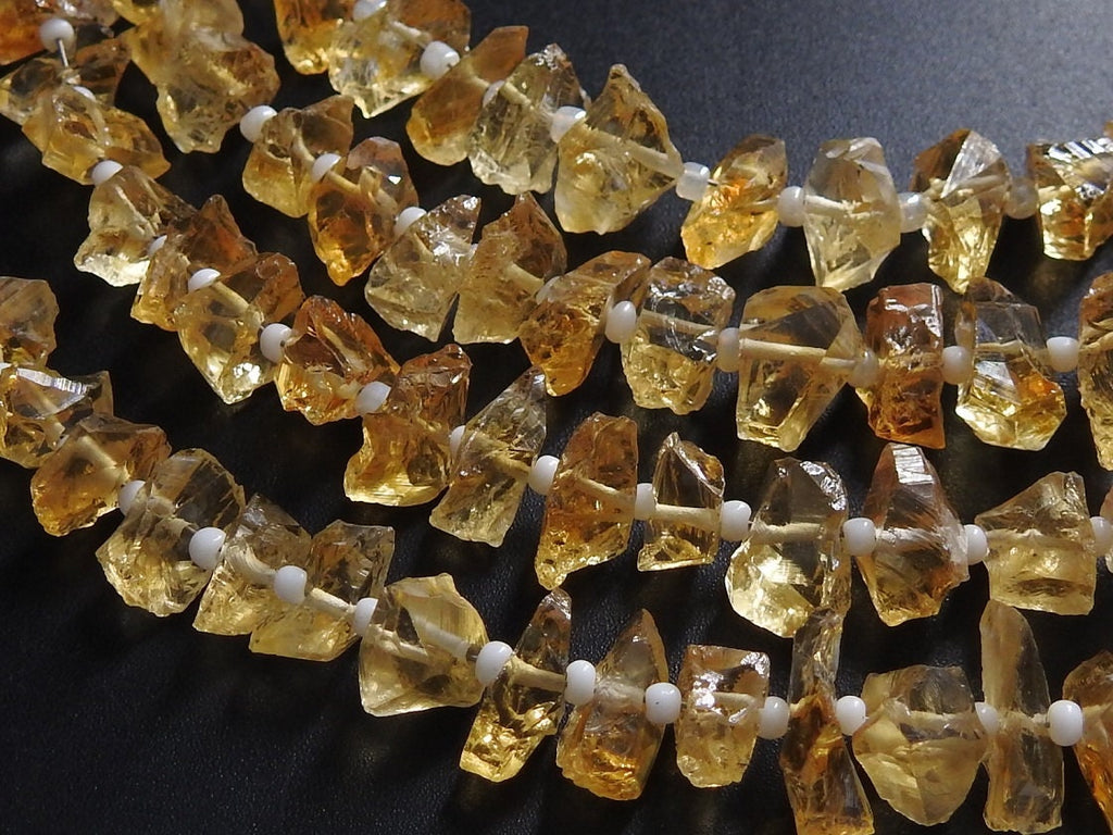 Natural Citrine Rough Chip Beads, Uncut Nugget Loose Raw Crystal Minerals, 9 Inches Strand 10-5MM, Jewelry Making Supply, DIY Craft RB8