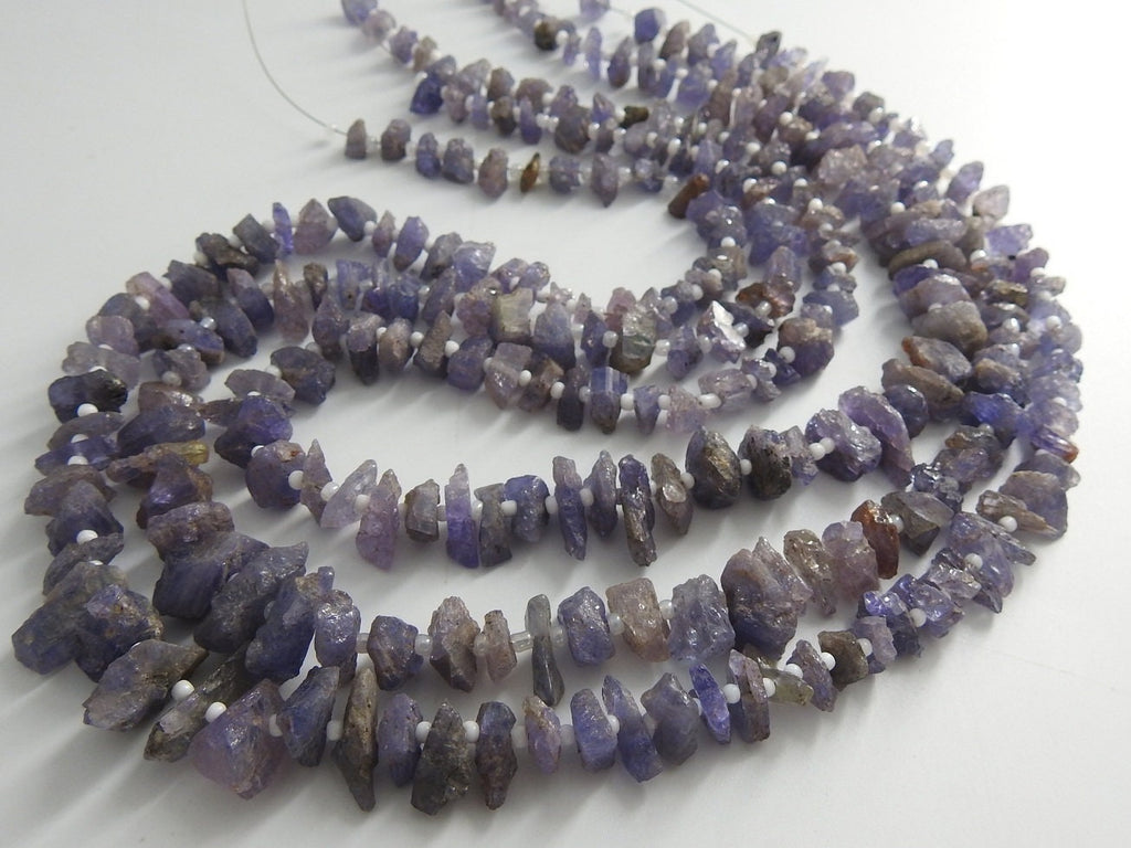 Natural Tanzanite Rough Chip 5-10mm Uncut Raw Strand Wholesale Gemstone Crystal Bead Jewelry Making Craft Supply New Arrival Wholesaler