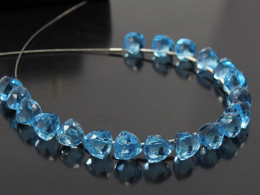 Quartz Micro Faceted Trillion-For Making Jewelry-8Inch Strand 8-7MM Approx-Wholesaler Supplies-New Arrival PME-QB