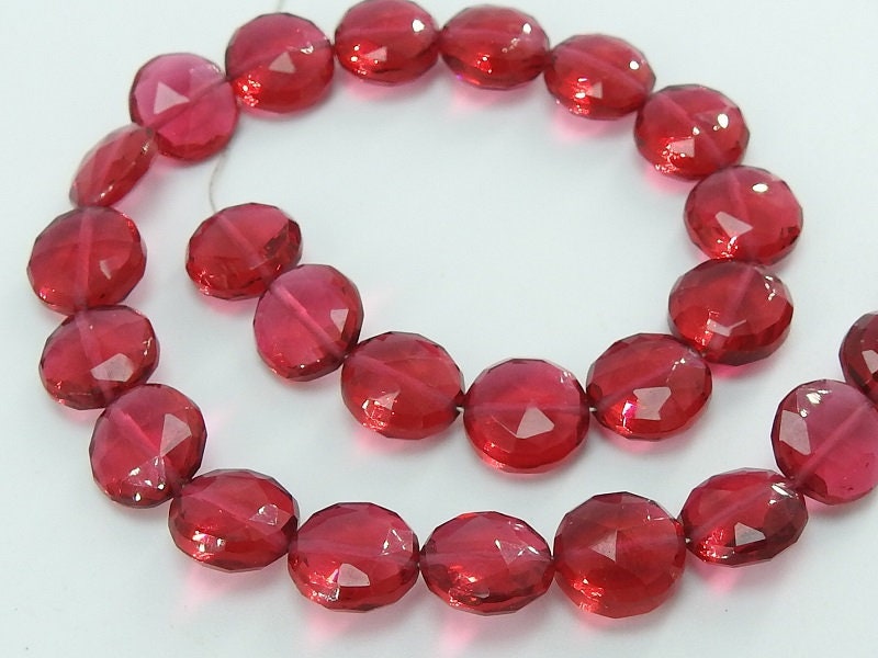Faceted Quartz Coin Shape Beads 8X8MM 8 Inches Strand Clear Crystal Flat Round Disc Loose Bead Wholesale Supplies for DIY Jewelry Making