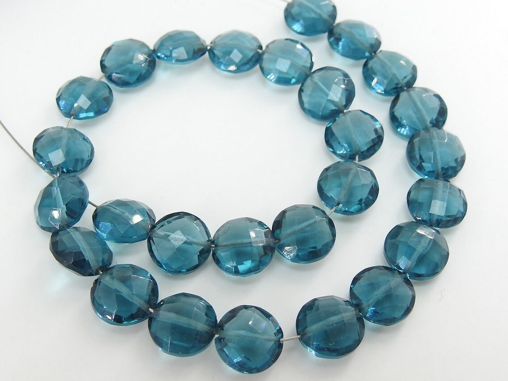 Faceted Quartz Coin Shape Beads 8X8MM 8 Inches Strand Clear Crystal Flat Round Disc Loose Bead Wholesale Supplies for DIY Jewelry Making