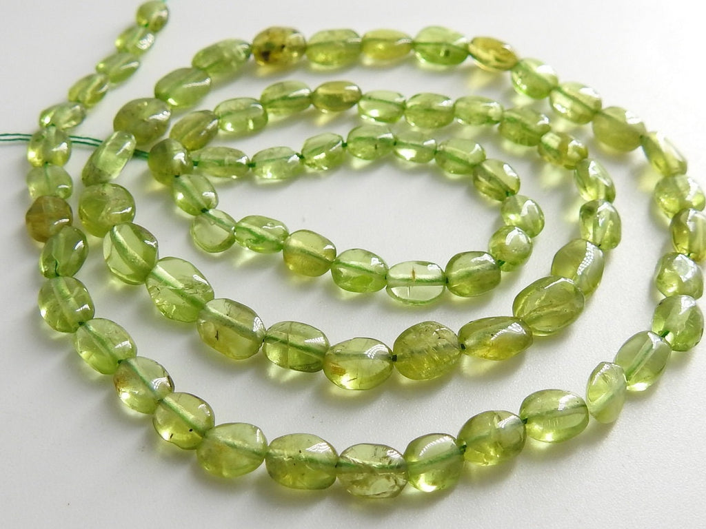 Peridot Smooth Tumble Nugget 16Inches Strand 6X5To5X3MM Approx Natural Stone For Jewelry Making Supplies PME-TU5