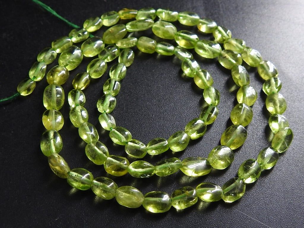 Peridot Smooth Tumble Nugget 16Inches Strand 6X5To5X3MM Approx Natural Stone For Jewelry Making Supplies PME-TU5
