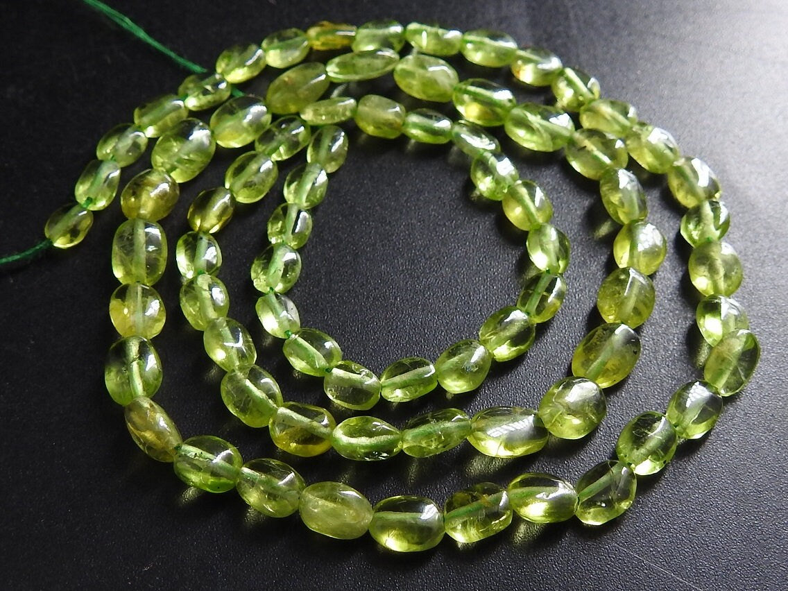 Peridot Smooth Tumble Nugget 16Inches Strand 6X5To5X3MM Approx Natural Stone For Jewelry Making Supplies PME-TU5