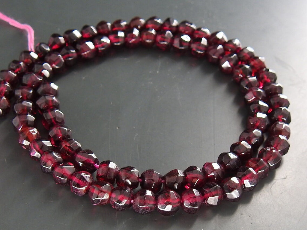Natural Rhodolite Garnet Faceted Roundel Bead 13 Inches Strand Handmade Loose Stone Beaded Necklace Jewelry Making Wholesaler Supplies
