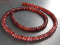 Mozambique Garnet Roundel Beads | Natural Faceted Gemstone 16" Strand for Jewelry Makers | Wholesale Craft Supplies PME-B3