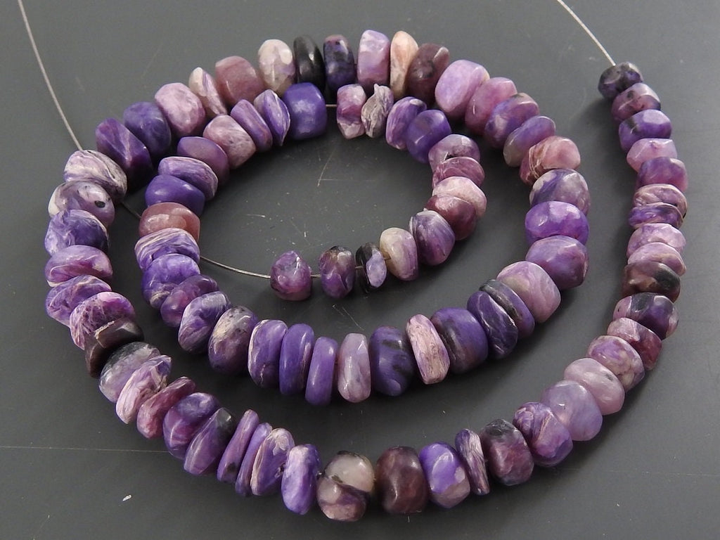 Charoite Matte Polished Smooth Roundel Bead 12Inches Strand Handmade Loose Stone Wholesaler Supplies New Arrival WM-B8
