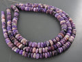 Charoite Matte Polished Smooth Roundel Bead 12Inches Strand Handmade Loose Stone Wholesaler Supplies New Arrival WM-B8
