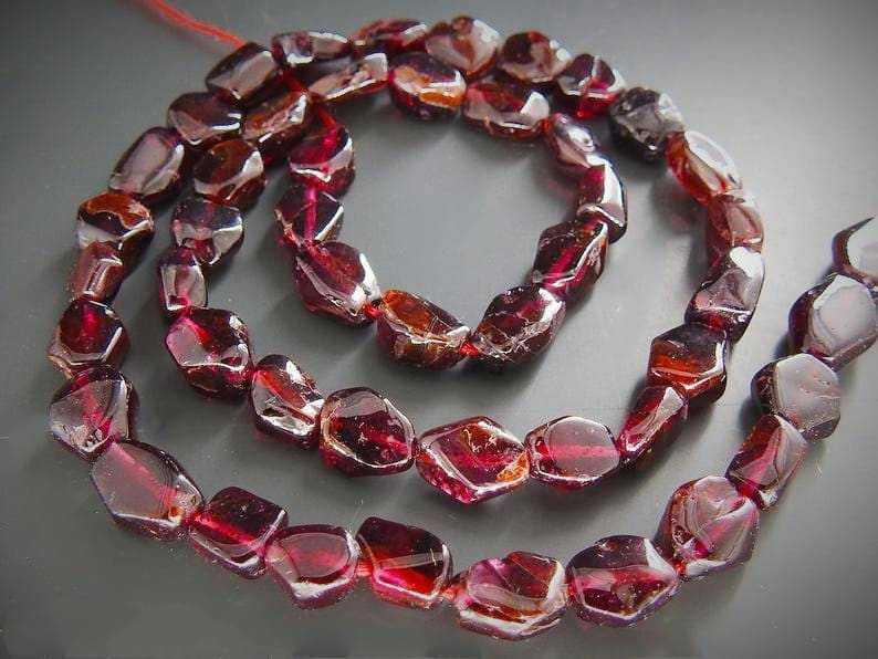 Rhodolite Garnet Faceted Tumble Nugget For Making Jewelry 14Inch 9X8To7X6MM Approx Wholesaler Supplies Natural Stone TU2