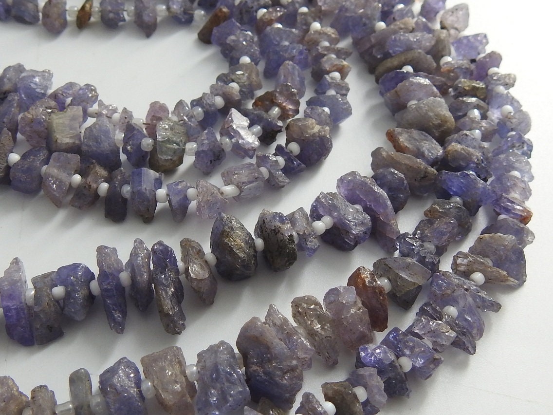Natural Tanzanite Rough Chip 5-10mm Uncut Raw Strand Wholesale Gemstone Crystal Bead Jewelry Making Craft Supply New Arrival Wholesaler