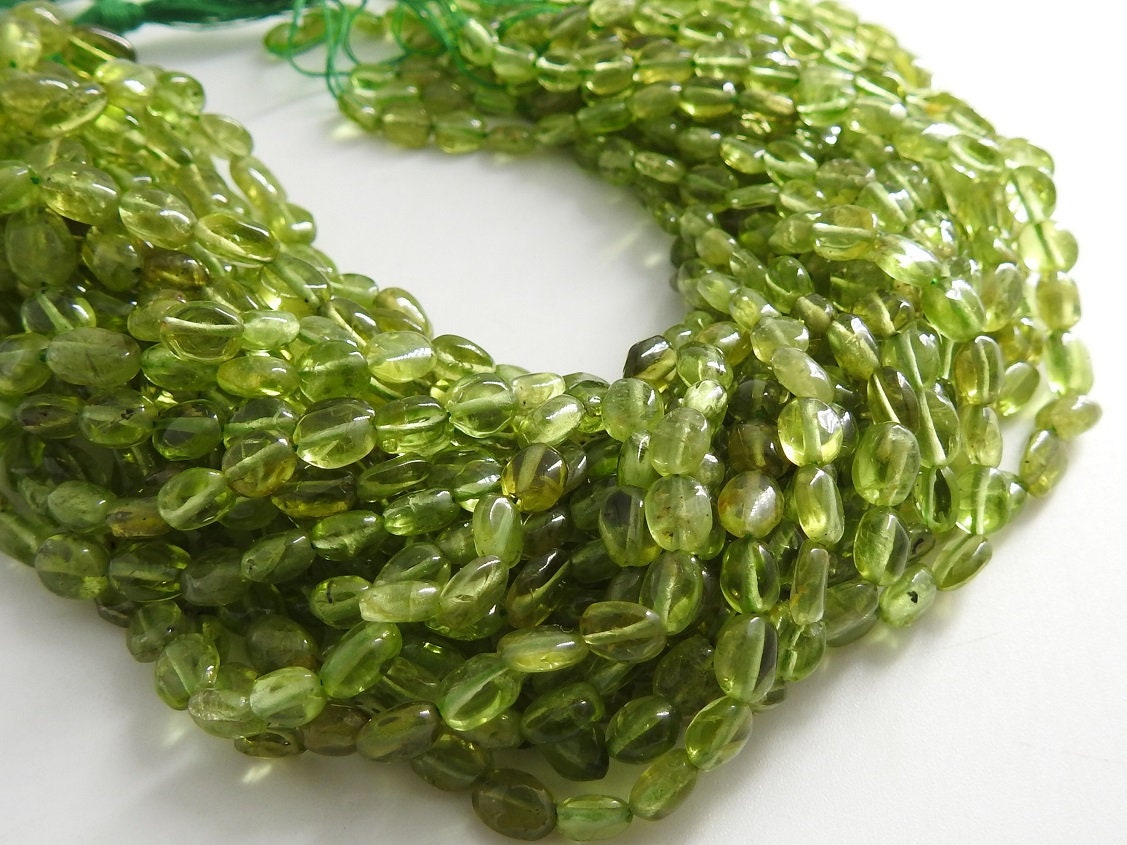 Peridot Smooth Tumble Nugget 16Inches Strand 6X5To5X3MM Approx Natural Stone For Jewelry Making Supplies PME-TU5