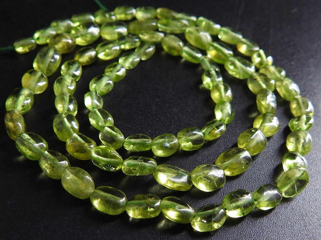 Peridot Smooth Tumble Nugget 16Inches Strand 6X5To5X3MM Approx Natural Stone For Jewelry Making Supplies PME-TU5