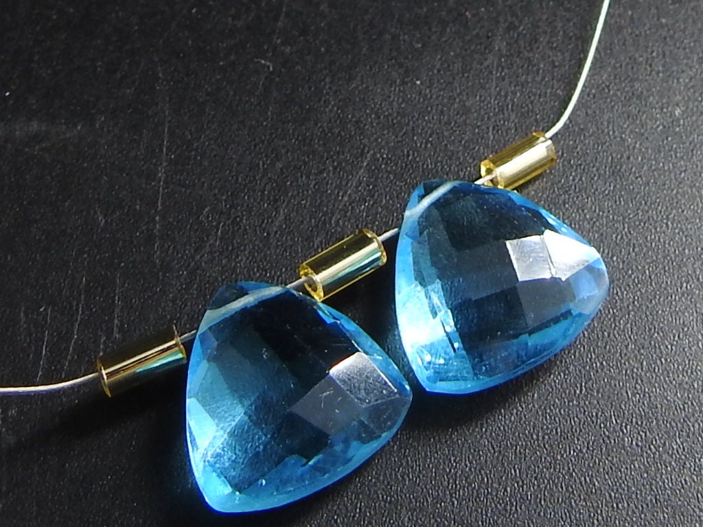Quartz Faceted Trillion Triangle Teardrop Drop Loose Stone For Making Jewelry 10Piece 12X12MM PME-QA