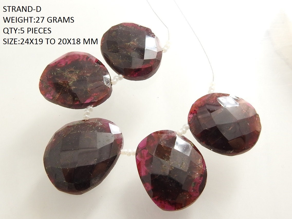 Rhodolite Garnet Faceted Fancy Shape Cabochon Briolette Handmade Loose Stone For Making Jewelry Natural Component Wholesale BR5