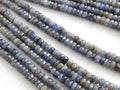 Natural Blue Sapphire Faceted Rondelle Beads 16 Inch Strand Multi Shaded Precious Gemstone Loose Roundel Jewelry Making Supplies PME-B6