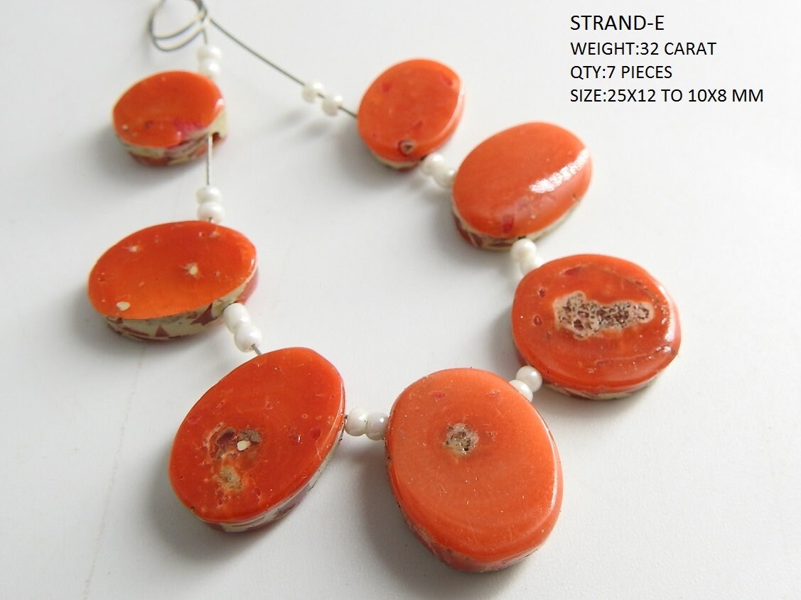 Red Coral Bead Doublet Stone Smooth Polished Fancy Shape Briolette Handmade Loose Natural Gemstone Jewelry Making Supply Component Craft
