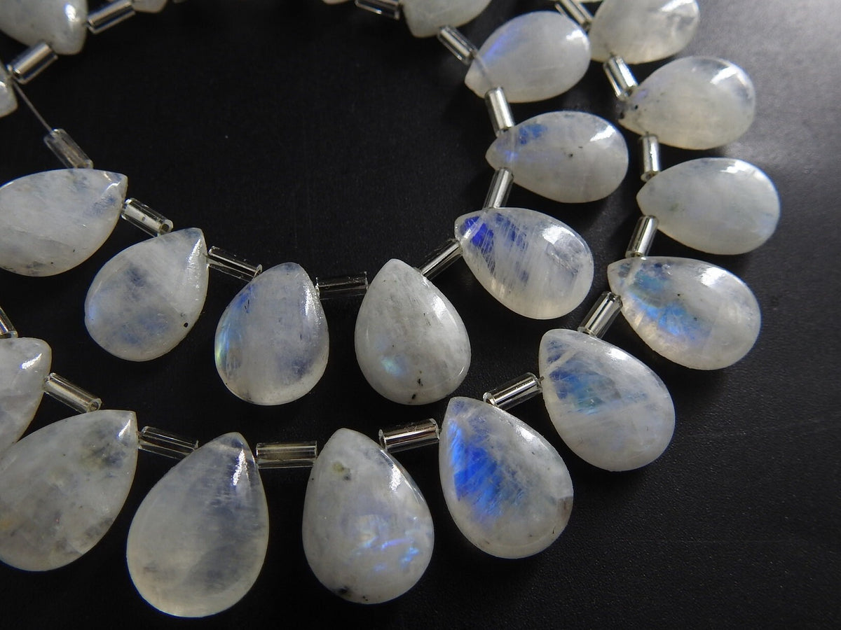 Flashy White Rainbow Moonstone Teardrop Pair Loose Gemstones For Jewelry Making Supplies Matching Pear Cabochon Wholesale Craft Findings