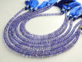 Natural Tanzanite Faceted Rondelle Beads 9Inch Strand Genuine Blue Violet Precious Gemstone Loose Micro Faceted Jewelry Supply