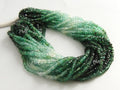 Natural Emerald Multi Shaded Faceted Roundel Beads 3mm Loose Gemstone 16 Inch Strand Rondelle Bead for Handmade Jewelry Making Supplies
