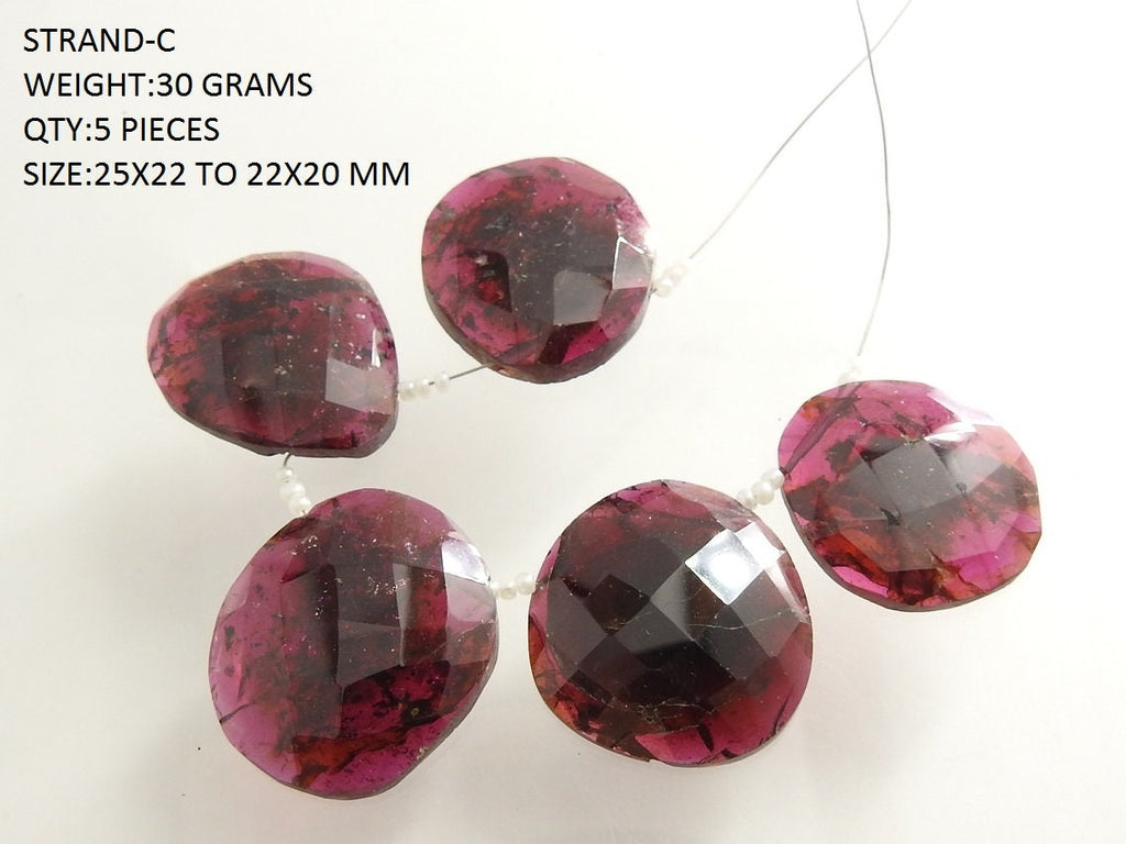 Rhodolite Garnet Faceted Fancy Shape Cabochon Briolette Handmade Loose Stone For Making Jewelry Natural Component Wholesale BR5