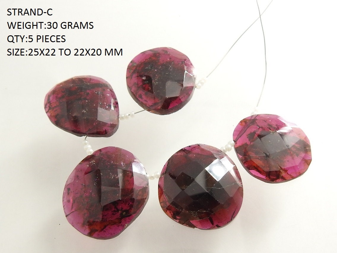 Rhodolite Garnet Faceted Fancy Shape Cabochon Briolette Handmade Loose Stone For Making Jewelry Natural Component Wholesale BR5