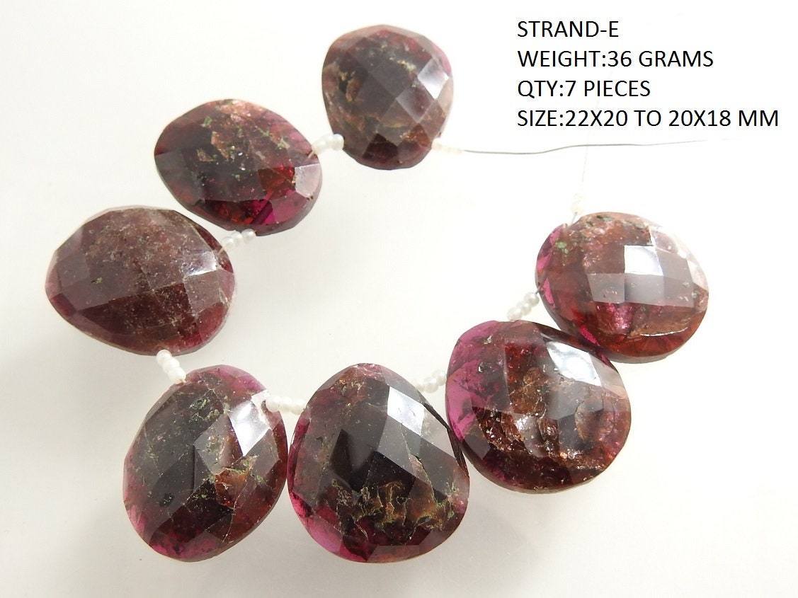 Rhodolite Garnet Faceted Fancy Shape Cabochon Briolette Handmade Loose Stone For Making Jewelry Natural Component Wholesale BR5