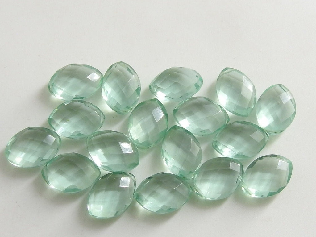 Faceted Quartz Marquise Earring Stones Matched Pair 2Pc Set 12x8mm Clear Gemstone Teardrop Drops For Jewelry Making Craft Wholesaler PME-QA