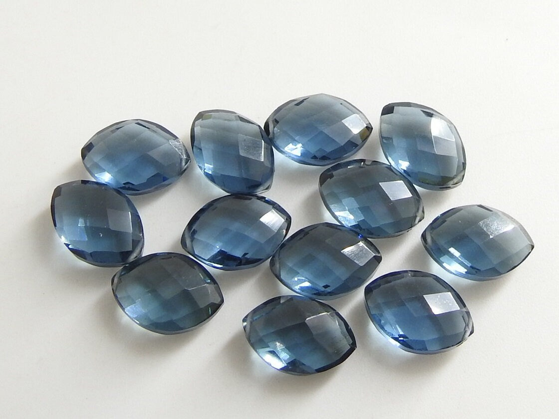 Faceted Quartz Marquise Earring Stones Matched Pair 2Pc Set 12x8mm Clear Gemstone Teardrop Drops For Jewelry Making Craft Wholesaler PME-QA