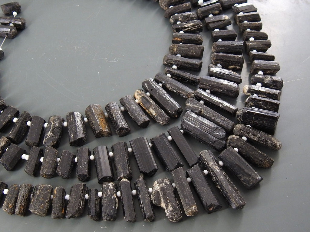 Black Tourmaline Natural Crystal Rough Stick 10Inches 25To10MM Approx Loose Raw Stone For Jewelry Makers R6