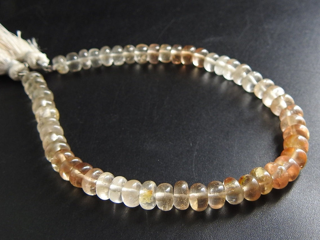 Imperial Topaz Multi Shaded Smooth Roundel Bead 14Inches Strand 5MM Approx For Jewelry Making Wholesaler Supplies Natural Stone PME-B6