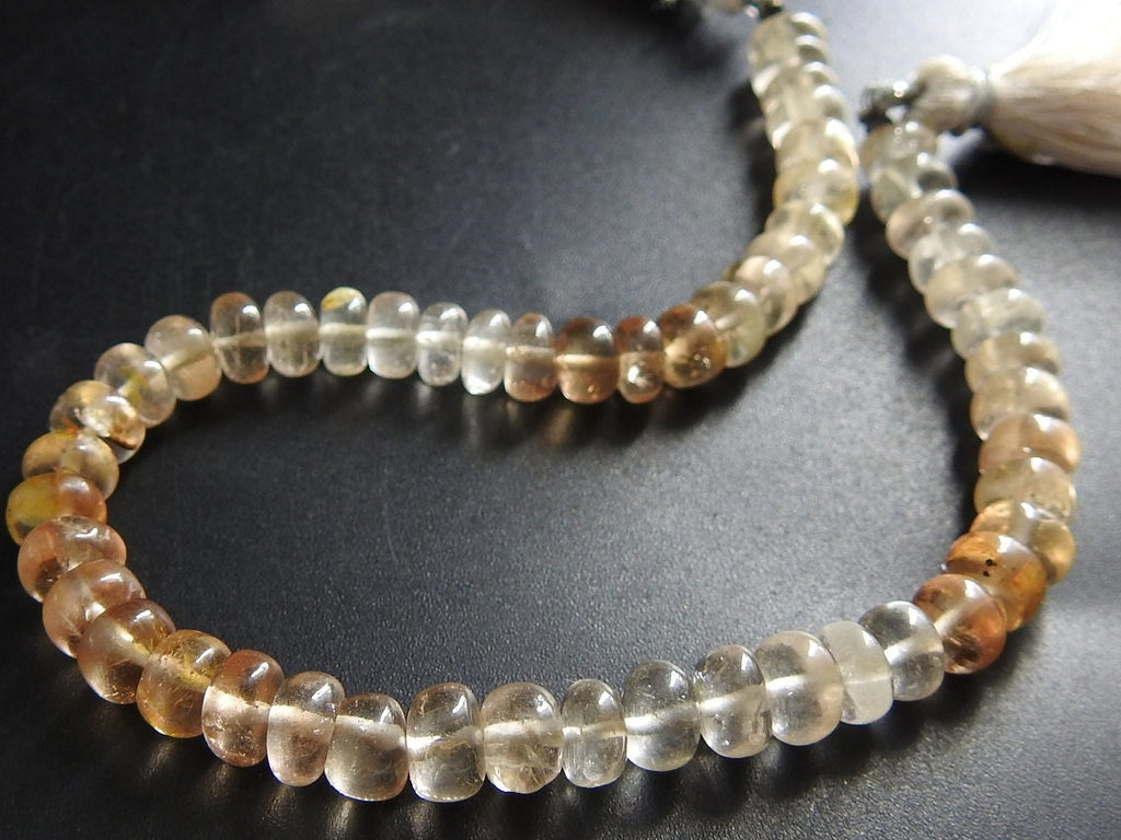 Imperial Topaz Multi Shaded Smooth Roundel Bead 14Inches Strand 5MM Approx For Jewelry Making Wholesaler Supplies Natural Stone PME-B6