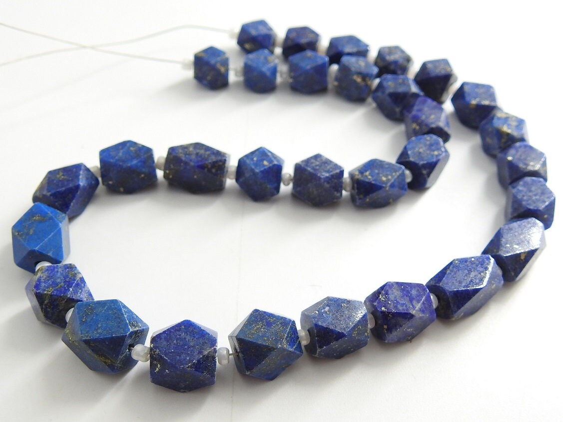 Lapis Lazuli Faceted Hexagon Shape Bead 12Inch Strand 11x7-7x6mm Wholesaler Supplies New Arrival Natural Blue Stone Jewelry Making Material