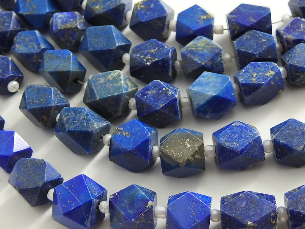 Lapis Lazuli Faceted Hexagon Shape Bead 12Inch Strand 11x7-7x6mm Wholesaler Supplies New Arrival Natural Blue Stone Jewelry Making Material