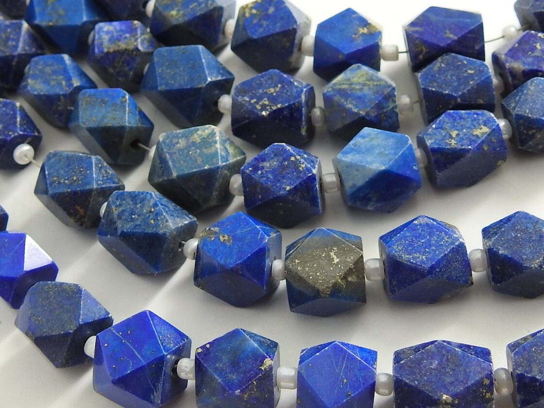 Lapis Lazuli Faceted Hexagon Shape Bead 12Inch Strand 11x7-7x6mm Wholesaler Supplies New Arrival Natural Blue Stone Jewelry Making Material