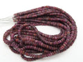 Ruby Smooth Matte Polished Roundel Bead 16Inch Strand For Jewelry Making Natural Stone W-B4