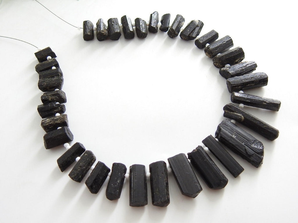 Black Tourmaline Natural Crystal Rough Stick 10Inches 25To10MM Approx Loose Raw Stone For Jewelry Makers R6