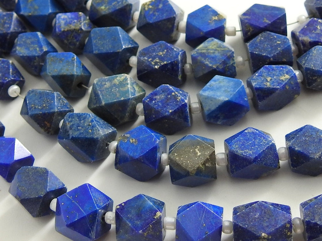 Lapis Lazuli Faceted Hexagon Shape Bead 12Inch Strand 11x7-7x6mm Wholesaler Supplies New Arrival Natural Blue Stone Jewelry Making Material