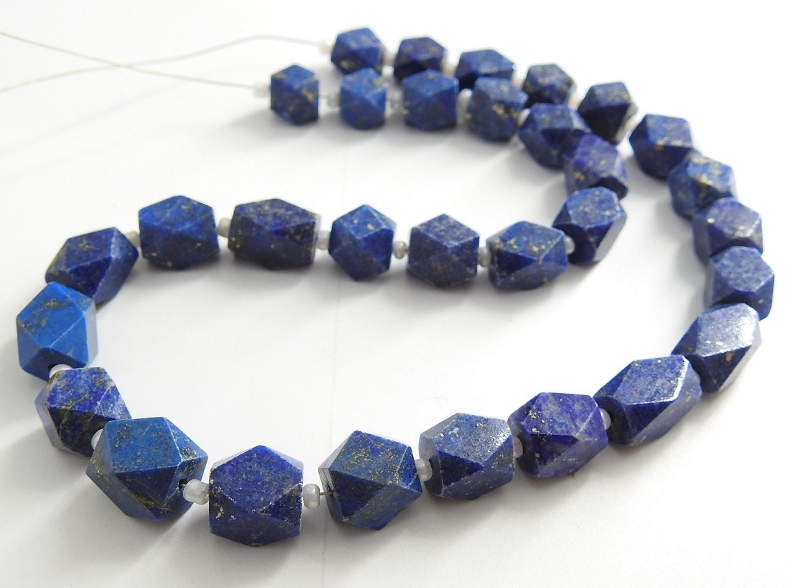 Lapis Lazuli Faceted Hexagon Shape Bead 12Inch Strand 11x7-7x6mm Wholesaler Supplies New Arrival Natural Blue Stone Jewelry Making Material