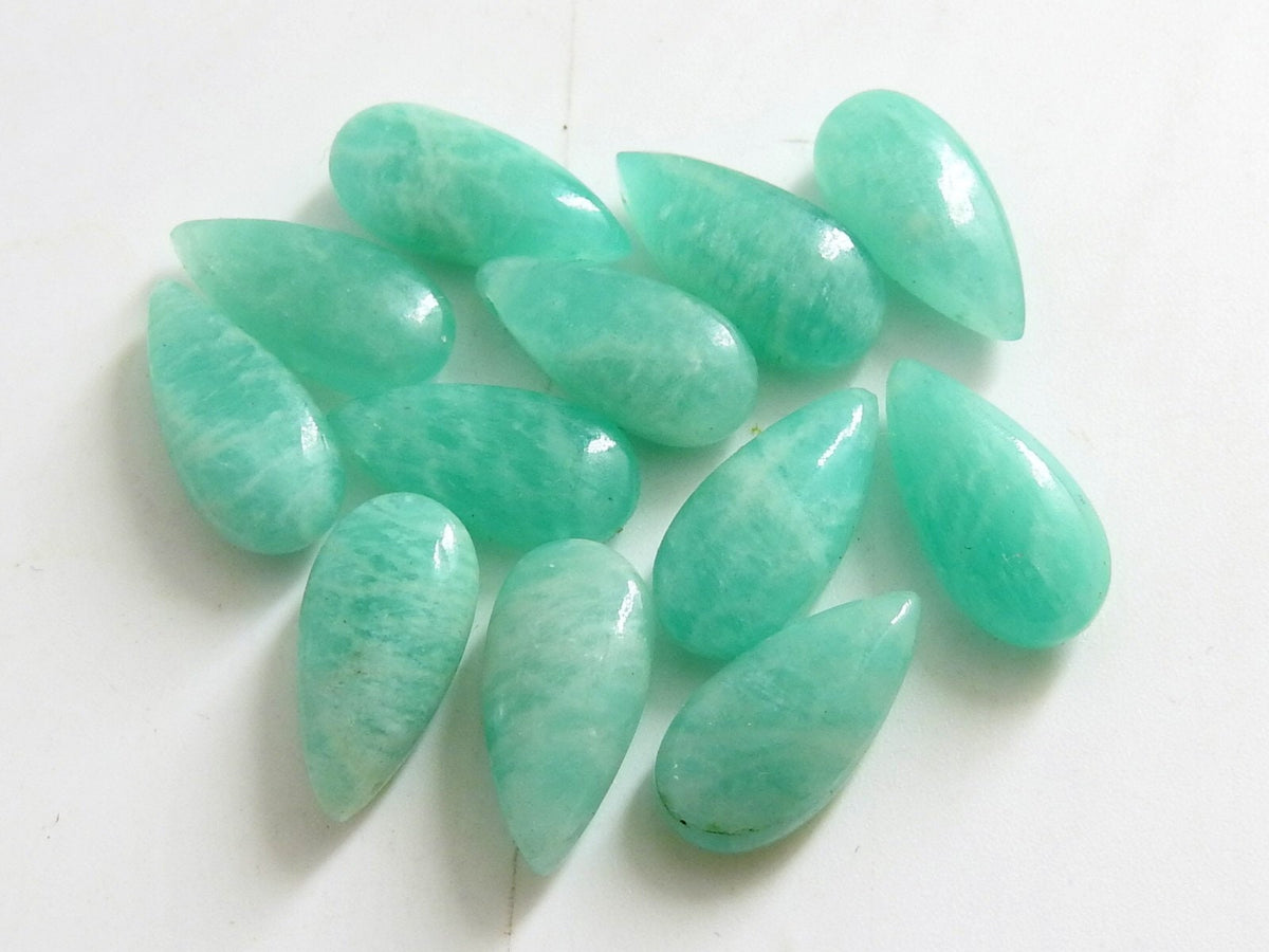 Natural Amazonite Smoothly Polished Teardrop Beads 10Pc Pack 15x7mm Wholesale Gemstone Supplies New Arrival Briolette Drop Pendant DIY