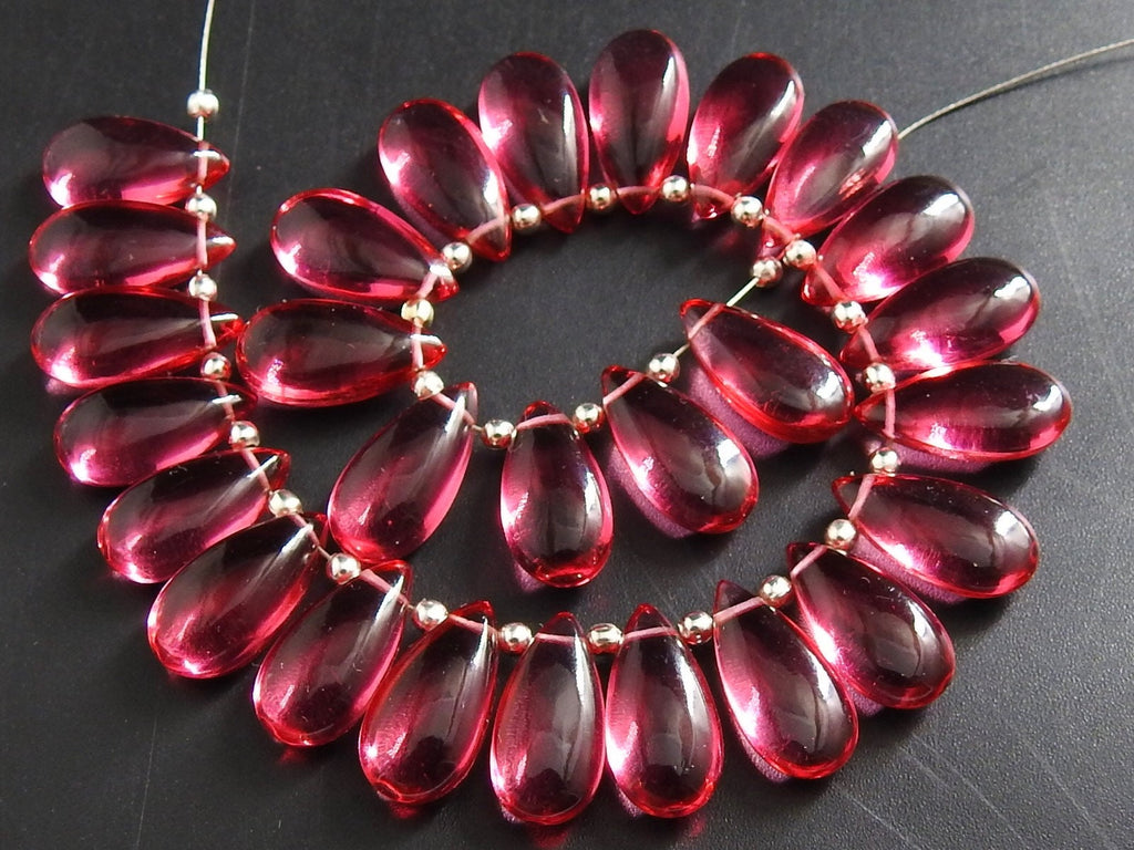 Quartz Smooth Teardrop Beads Matched Pair 10 Piece 15x7mm Crystal Loose Stone For Earring Jewelry Making Supplies DIY PME-QA