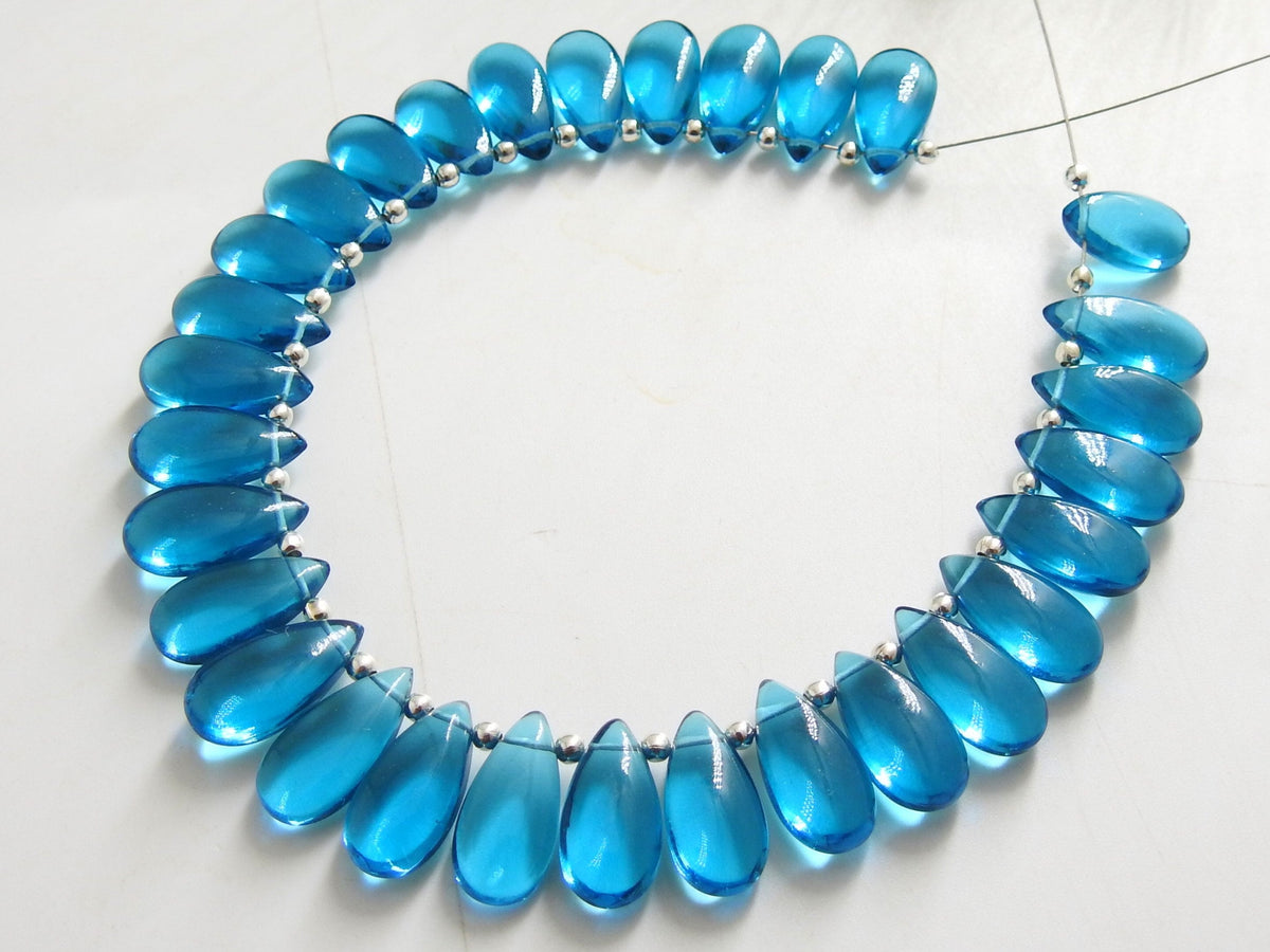 Quartz Smooth Teardrop Beads Matched Pair 10 Piece 15x7mm Crystal Loose Stone For Earring Jewelry Making Supplies DIY PME-QA